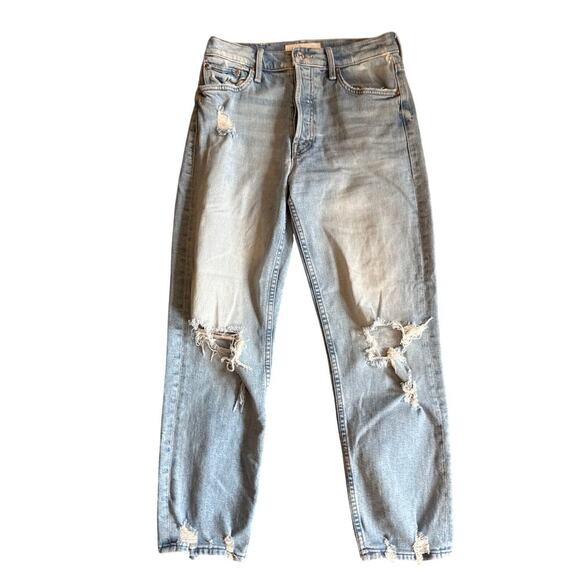 Women’s Mother Jeans The Tomcat High Rise Light Wash Ripped Size 27 - Picture 2 of 10